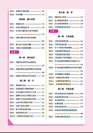 2014版PASS高中数学万能解题模板(必修+选修