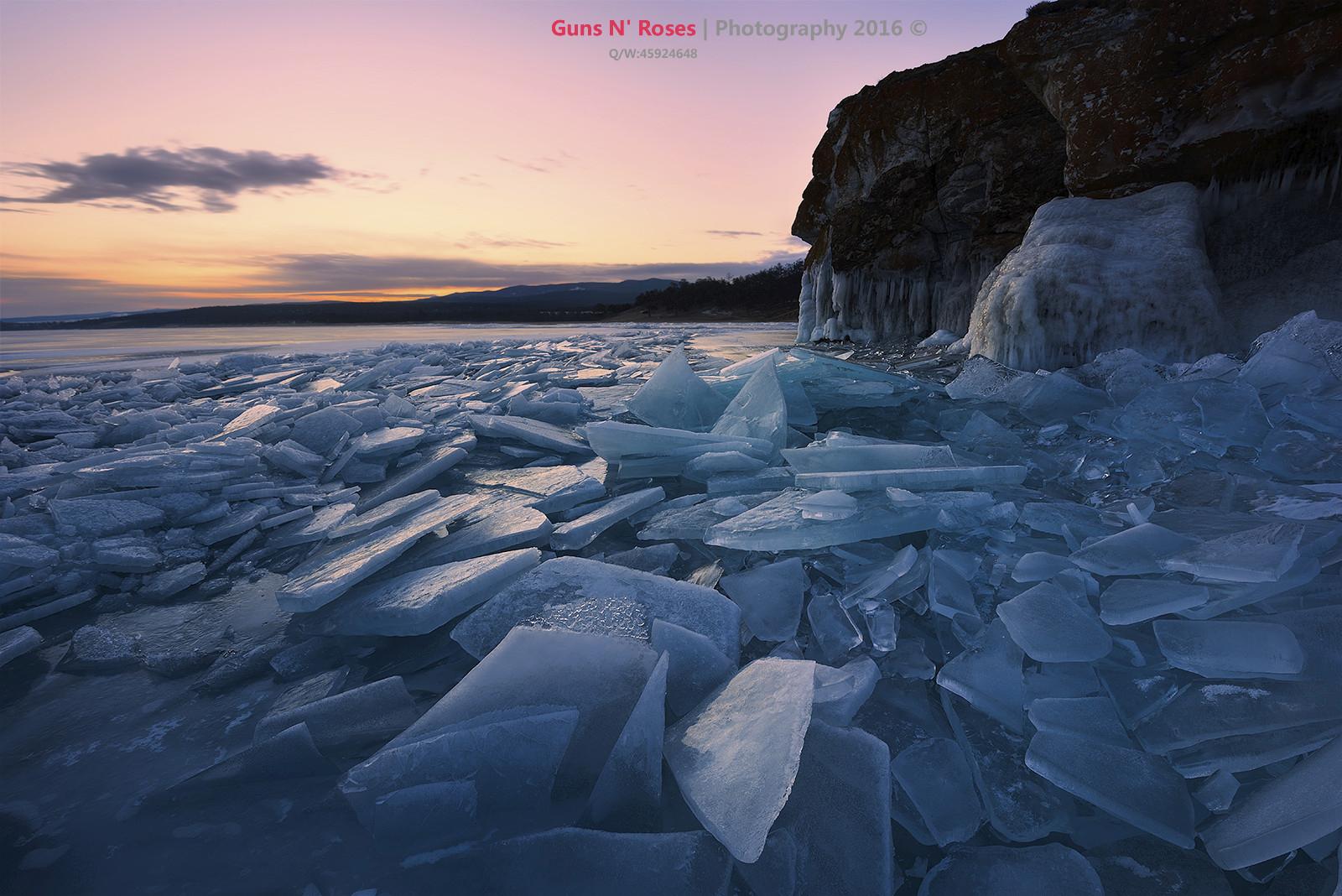 冰冻的贝加尔湖风景摄影冬天冰冻蓝色 - 堆糖，美图壁纸兴趣社区