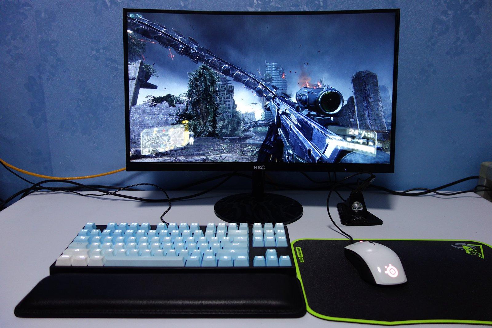 玩腻了平面,玩玩曲面HKC CH40显示器_DIY装