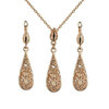Yoursfs® 18K Rose Gold Plated Chinoiserie Hollow Out из ожерелья и набора серьги Используйте австрийский комплект ювелирных украшений из бриллиантов