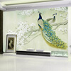 Custom Classic Mural 3D Stereo Peacock Wood Fiber Wallpaper Living Room Study Backdrop Landscape Papel De Parede 3D Home Decor beibehang high grade interior decoration wall paper abstract blue kinetic square 3d floor patch papel de parede 3d wallpaper