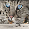 Пользовательские обои для рабочего стола 3D для стен Roll Cat Eye Large Murals Современная простая гостиная Спальня Стены Бумага Главная Декор Живопись пользовательские обои для рабочего стола обои для рабочего стола офисная спальня гостиная нетканые большие настенные книжные шкафы обои