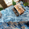 Бесплатная доставка Волны камень течет вода 3D гостиная ванная комната самоклеящиеся спальни офисная настенная роспись 250cmx200cm ванная