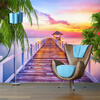 Пользовательские обои Mural 3D Sunset Seaside Gallery Scenery Фотография Обои для рабочего стола для телевизора с диваном для гостиной Комната для прихожей для гостиной