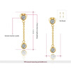 Ювелирные изделия из нержавеющей стали с золотым покрытием Earsfs® 18K с золотым покрытием