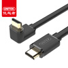 (UNITEK) Y-C1006 HDMI с высокой разрешающей способностью версия 1.4 90-градусный локоть-интерфейс большая сторона внутрь 1-метровая поддержка 4K HD 3D ТВ-приставка для передачи данных черный тв приставка сигнал electronics hd 200
