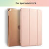 Keymao Case for iPad mini 1 2 3, Tri-fold smart case Ultra Slim PU Leather Transparent Back Case for iPad mini cover case new for apple ipad 2 3 4 ipad2 ipad3 case table smart cover slim magnetic pu leather stand cases