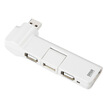 SANWA SUPPLY USB-HUB238BK 4-port L-type high speed HUB hub 180° adjustment angle black