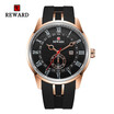 REWARD 63094 Male Quartz Movement Watch Silicone Strap Fashion Wristwatch