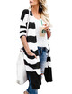 Long striped cardigan