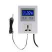 AC110-240V 10A LCD Digital Controlador de temperatura precableado inteligente Salida con termostato del sensor Control de enfriamiento de calefacción Swit