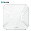 Yolanda intelligent body fat scale home health fat scale body electronic scales scales health indicators data accurate detection Bluetooth APP control mini white