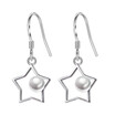Five Pointed Star Drop Earrings For Women Simulated Pearl Hanging Eardrop Fashion Jewelry Birthday Gift WHJ121