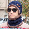 Fashion Women Men Camping Hat Winter Beanie Baggy Warm Wool Fleece Ski Cap Neckerchief Scarves