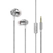 35mm Wired Headphone In-Ear Stereo Music Headset Smart Phone Earphone Metal Earpiece Hands-free with Microphone In-line Control