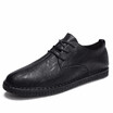 Mens Casual Shoes Fashion Leather Shoes Lace Up Shoes For Men Light Man Shoes Brown Black Gery Size 39-44