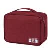 Bolsa de cable de viaje rojo Portátil Digital USB Gadget Organizador Cargador Cables Cosméticos Cremallera Bolsa de almacenamiento