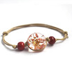 New Glass Ball Bracelet Jewwlry Wholesale Women Romantic Dry Flowers Bracelet & Bangle For Pretty Girls Gift