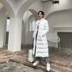 Winter 2018 new female temperament Korean version of loose show thin pure color bread cotton-padded suit long belt waist coat