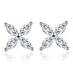 Cross Stud Earrings Clear AAA Cubic Zirconia Party Fashion Jewelry Womens Classic Accessories Anniversary Gift WHJ55