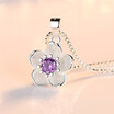 Women Fashion Jewelry Pendant Necklaces Cubic Zirconia Flower Accessories Classic Anniversary Gift 227