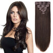 Double Weft 100 Remy Human Hair Clip in Extensions Full Head Thick Long Soft Silky Straight 7pcs 120g