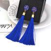 Women Fashion Bohemian Earrings Jewelry Long Tassel Fringe Boho Hook Drop Dangle