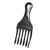 1Pc Hair Comb Insert Afro Hair Pick Comb Hair Fork Comb Plastic High & Low Gear Comb Hairdressing Styling Tool Black for Man & Wom