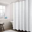 Bingyou shower curtain elegant waterproof mildew high-grade environmental protection white grid PEVA curtain send hook 150180cm