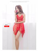 Sexy Babydoll Lingerie Erotic Women Black Lace Plus Size Costume Sleepwear Dress Transparent Hollow-out Chemise Underwear