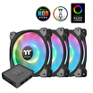 TtThermaltakeRiing Duo 12 LED RGB chassis fan heatsink 12cm fan 3168 million color digital control box double guide aperture voice