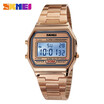 Casual SKMEI Men Women Stainless Steel LED Digital Sport Quartz Wrist Watch Gift