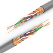 Tencia TC Guangzhou Tengda cable original super five commercial version double shielded pure copper anti-interference environmental protection Cat5e engineering network cable gray 305 meters TC-SF5305