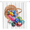 Basket Egg Polyester Shower Curtain Bathroom Curtain High Definition 3D Printing Water-Proof