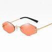 Fashion hexagon Rimless Sunglasses women Retro Men Punk small frame Sun Glasses UV400