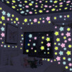 10pcs Romantic Noctilucent Star Shape Sticker Festivel Fluorescent Stickers 3d Wall Decoration Stick Sweet Night Stars