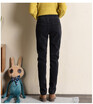Winter 2018 corduroy corduroy ladies trousers show slimness&corduroy warm weather large-size elastic high-waisted slacks