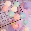 Yuhuaze Makarone USB color lanterns cotton ball decoration flashing lights starry string lights dormitory room layout romantic girl heart 3 meters 20 lights