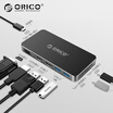 ORICO RCV3A Type-c to VGA HD Converter 3-port USB30 USB-C Splitter HUB Hub Deep Space Gray