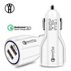 WH QC Quick Charge 30 Dual Car Charger Adapter Auto Mobile Phone Charger for Xiaomi Samsung iPhone X 8 7 4 5 6 Fast Phone Charg