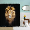 Golden Lion King Polyester Shower Curtain Bathroom Curtain High Definition 3D Printing Water-Proof