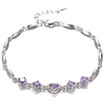 Heart Bracelets For Women Wedding Bride Party Fashion Jewelry Gifts Female Ladies Elegant Accessories F79