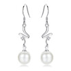 Imitation Pearl Cubic Zirconia Drop Earrings For Women Korea Trendy Wedding Fashion Jewelry Gifts WHJ196