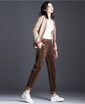 The 2018 autumnwinter new harem trousers are high-waisted&the Korean version is fitted with corduroy nine points