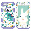 Elephant Pattern Dual Layer PCSilicon Shock Resistant Phone Cases for iPhone 6 iPhone 6s Ergonomic Grip&Raised Lip Design Cases