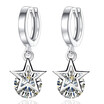 Star Hoop Earrings For Women Cubic Zirconia Korea Trendy Jewelry Accessories Female Ladies Party Gift G71
