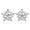 Leaf Stud Earrings For Women Female Party Fashion Jewelry Cubic Zirconia Classic Accessories J02