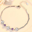 Cubic Zirconia Four Leaf Clover CZ Rhinestone Elegant Bracelets For Women Fashion Jewelry Brithday Gift G59