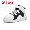 Special step childrens shoes childrens cotton shoes boys 2018 new winter plus velvet thick high-top sneakers in the big childrens warm cotton shoes 682415379089 white black cotton shoes 37
