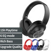 Upgrade Wireless Bluetooth Headphone with Microphone&Volume control Support Hand-free Build in 6mode EQ Support TF with FM 1